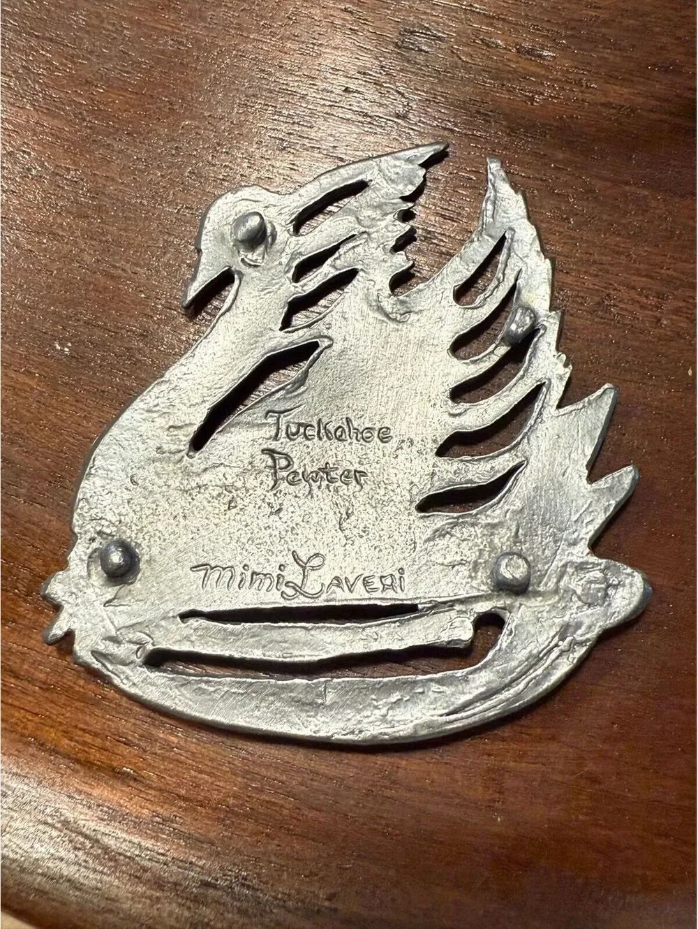 B 23. Tuckahoe Pewter by Mimi Laveri peice on votive holder.